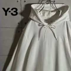 【定番】Y-3 ワイスリー☆ワンポイントロゴ 白 M パーカー CY6897