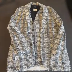 BARNEYS NEW YORK チェック柄ニットジャケット サイズ50のサムネイル
