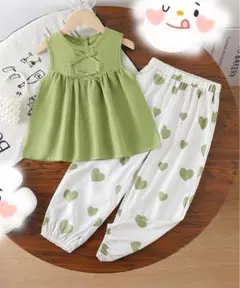 新品 110cm キッズ セットアップ チェック 夏服 子供服