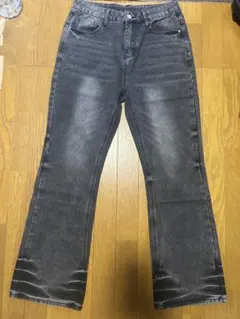 difference damaged flare denim y2k T0098 - メルカリ