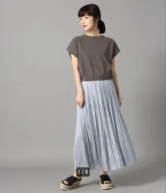 LOWRYS FARM ローリーズファーム サテンプリーツスカート