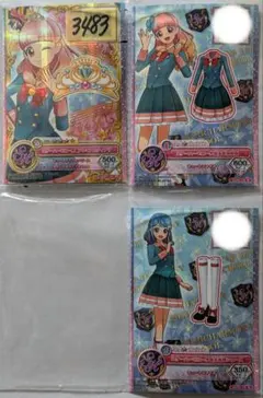 2031♢月夜乃学園制服コーデ さくや かぐや プロモ アイカツ フレンズ
