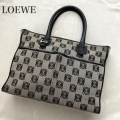 LOEWE ロエベ トートバッグ A4可能 キャンバス リピートアナグラム