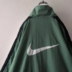 希少カラー☆90s ナイキ 両面刺繍ロゴ ナイロンジャケット XL