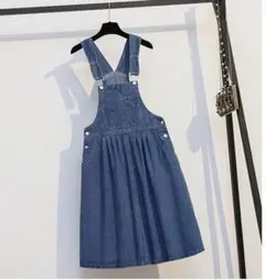 【ラス１即納】大きいサイズ　　サロペット　ワンピース レディース　秋冬　デニム