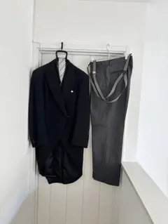 모닝 코트 세트 94 A6 일본산, 오리지널 가격 약 80,000엔 길이의 모직 원단
