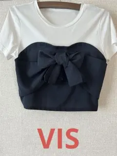 【人気商品】VIS 美easyリネンライクリボンビスチェトップスのサムネイル