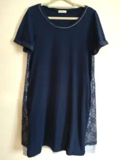 アクシーズ  チュニックワンピ ネイビー