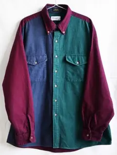 80s/Casey's/クレイジーパターン フランネルBDシャツ/XL/US買付
