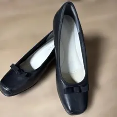 fauve. ブラック フラットシューズ リボン付き　バレエシューズ　美品