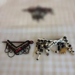 エスニック アジアン ヘアアクセ2点 オマケ1点