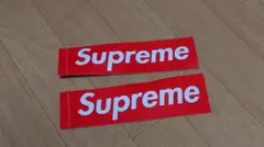 【正規品】SUPREME ボックスロゴ ステッカー 2枚セットBox logo