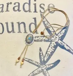 ターコイズ コンチョ とウッドビーズのネックレス˚✧₊⁎