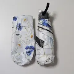 日傘 折りたたみ 傘 軽量 晴雨兼用 手動 完全遮光 デイジー ボタニカル