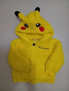 ピカチュウ もこもこ　フード付きパーカーとパンツセット