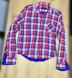 希少　 BURBERRY BLACK LABEL 赤チェック長袖シャツ 2