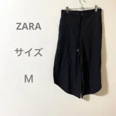 ZARA ザラ 黒 ドローストリング ガウチョ イージーパンツ