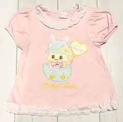シャーリーテンプル Tシャツ 半袖 110 ひよこ うさぎ アップリケ ピンクのサムネイル