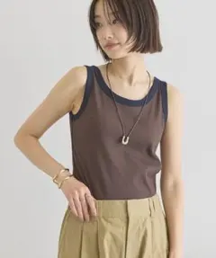 AMERICAN HOLIC☆【抗菌防臭】バイカラーテレコタンクトップのサムネイル