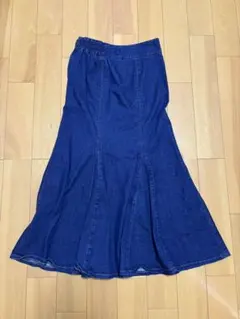 GUマーメイドスカート チャック デニム生地