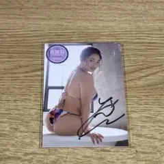 風吹ケイ 直筆サイン入りイベント特典カード(柄ビキニ) HIT'S