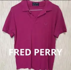 FRED PERRY ポロシャツ 40 L ピンク 英国製 メンズ 月桂樹
