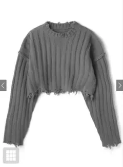 GRL グレイル クラッシュショートニットトップス フリーサイズ