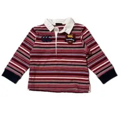 CANTERBURY カンタベリー ポロシャツ 長袖 ストライプ 90cm