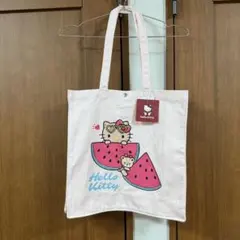 ハローキティトートバッグ　日焼けキティピンク　すいか　アベイル　サンリオ