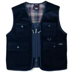 OscarJONES　裏キルティングベスト　コーデュロイ　ベスト　中綿　ブラック