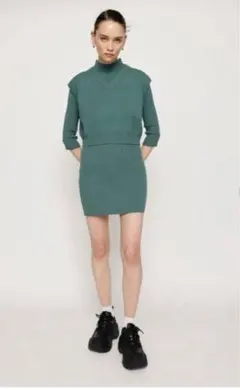 SLY グリーン ニット セットアップワンピース