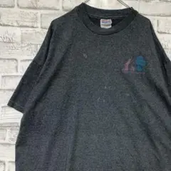 USA製90sヴィンテージTシャツ！シングルステッチグレー半袖古着　2XL723