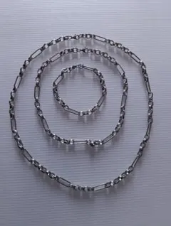 ★★ネックレス/ブレス★3点セット★ステンレス★リンクチェーン★★