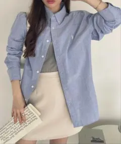 Ada. / U.S. POLO ASSN. オックスBDシャツ　ネイビー　M