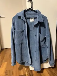 ZARA ブルー シャツジャケット Mサイズ