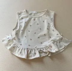 西松屋　フリル　ベスト　リボン　さくらんぼ柄　100cm