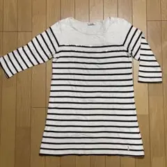 [値下げ] EAST BOY スパンコール付 ストライプカットソーロング 9号