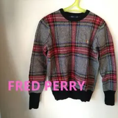 フレッドペリー　タータンチェックセーター　ニット　サイズ10