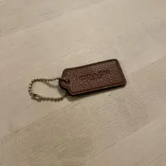 COACH レザー キーホルダー チャーム ブラウン