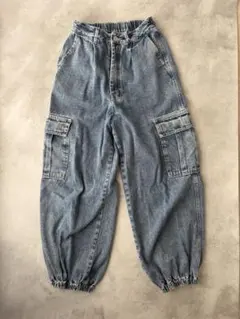 INGNI ライトブルー カーゴデニムパンツ M