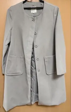 earth music&ecology グレー チェスターコート S