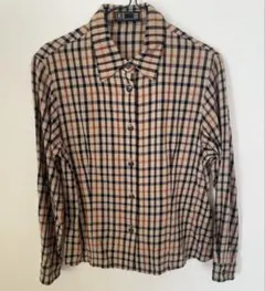 DAKS ダックス チェックシャツ ベージュ M