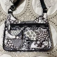 LeSportsac ドット柄 ショルダーバッグ　被せポケット