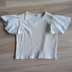 B:MING by BEAMS リブ袖フリルTシャツ 130cmのサムネイル