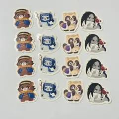 Bセットどうぶつフォーゼ フレークシール ゴールデンカムイ 杉元　白石　海賊