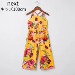 next ネクスト 花柄 サロペット オールインワン 100 4yrs イエローのサムネイル