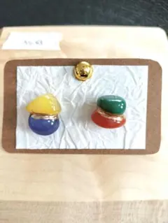 No.45 天然石 金継ぎ ピアス 一粒ピアス ハンドメイド