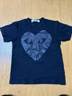 ❤️プレイコムデギャルソン黒 ハート型目❤️プリント Tシャツ
