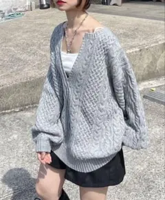 PAGEBOY WEB限定アイテム ケーブル Vネック プルオーバー ニット