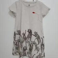 graniph猫柄ワンピース　110 新品